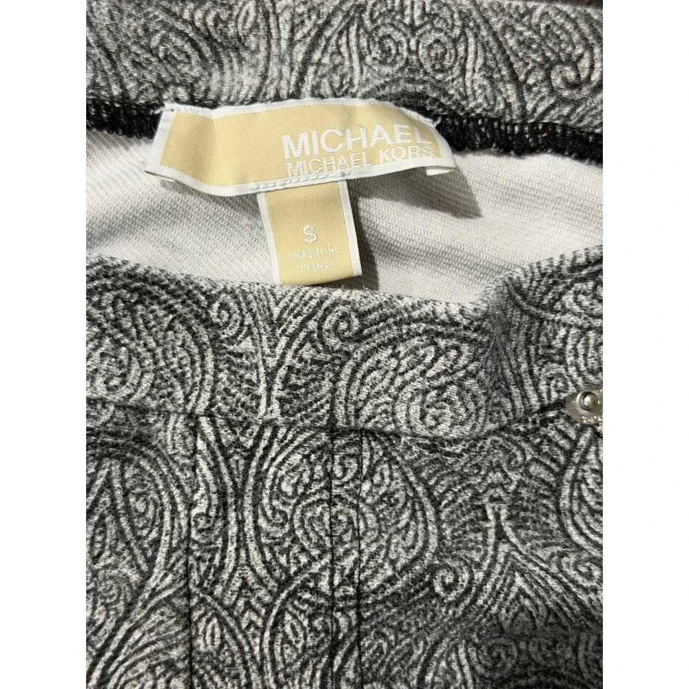 Michael Kors Womens Grey Paisley Skinny Leg Pull‎ On Pants Size S Jeggings